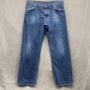 Men’s Hugo Boss Texas Straight Leg Dark Wash 38x32  Blue Denim Jeans Black Label